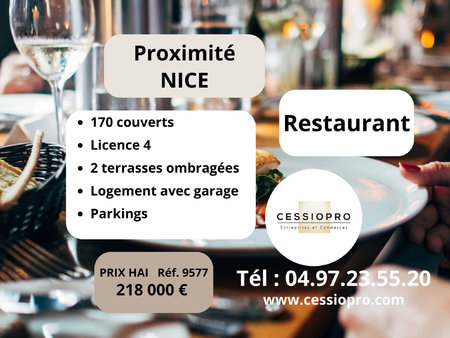 restaurant licence 4 avec appartement de fonction proximitee