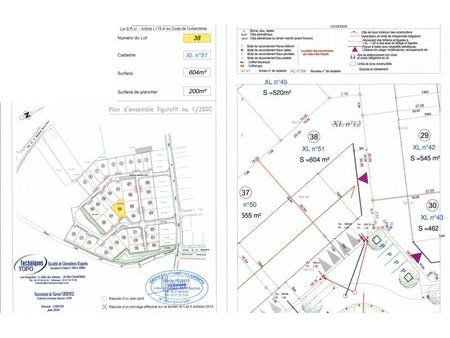 vente terrain à construire 604 m² illiers-combray (28120)