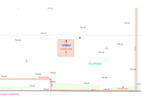 vente terrain à construire 1258 m² soulaires (28130)