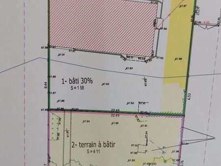 terrain en second rang 411 m2