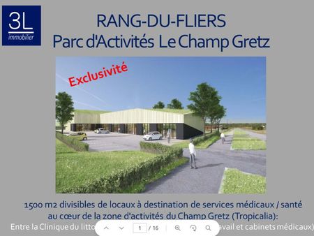 local d'activité 1 600 m²