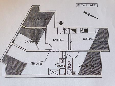 location appartement t4 (2 chambres + coin nuit)