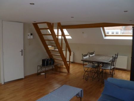 etterbeek : duplex meuble 1 chambre + terrasse
