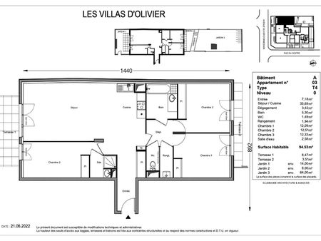 appartement ormesson-sur-marne 4 pièce(s) 94 53m2