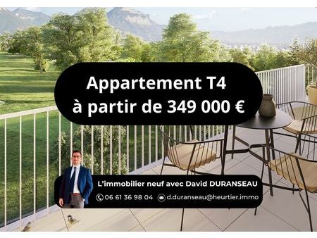 vente appartement 4 pièces 85m2 seyssins 38180 - 349000 € - surface privée