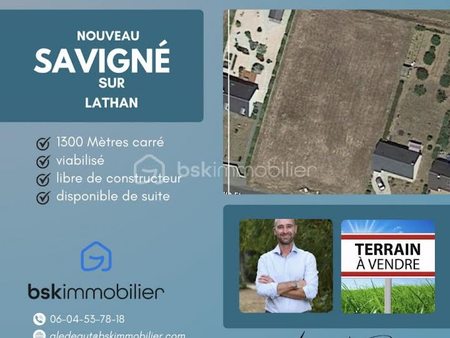 vente terrain 1300 m²