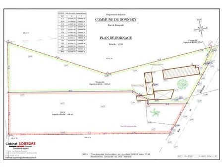 terrain 1498 m² 1er rang environnement pavillonnaire et calme