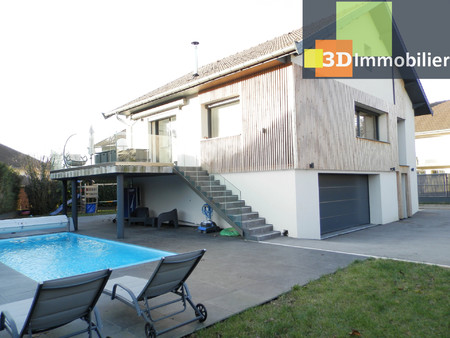 lons-le-saunier périphérie (39)  à vendre maison rénovée 133 m²  piscine  terrain