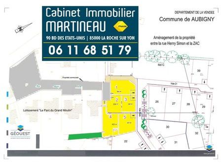 terrain de 360 m² en lotissement lot 1 - rue simon à aubigny