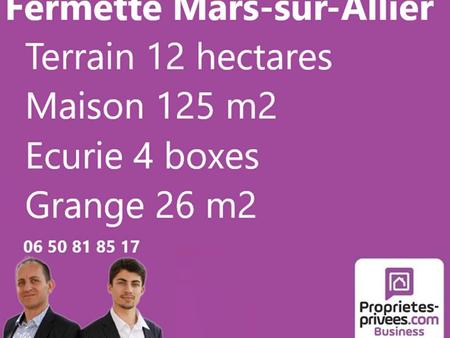 mars sur allier - domaine agricole 300 m²