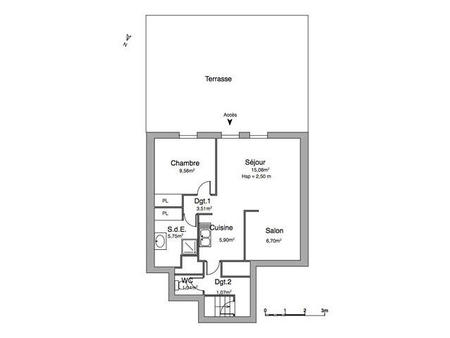 location appartement 2 pièces à niort (79000) : à louer 2 pièces / 49m² niort