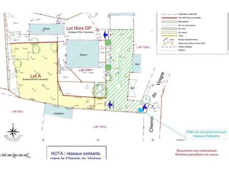 vente terrain 415 m² saint-quentin-la-poterie (30700)