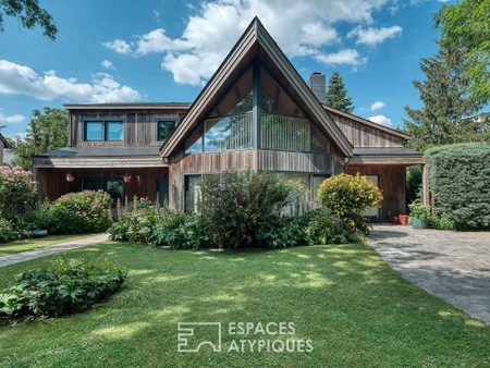 la maison ossature bois avec piscine