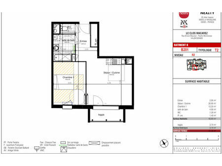 location appartement 2 pièces 43 m² valenciennes (59300)