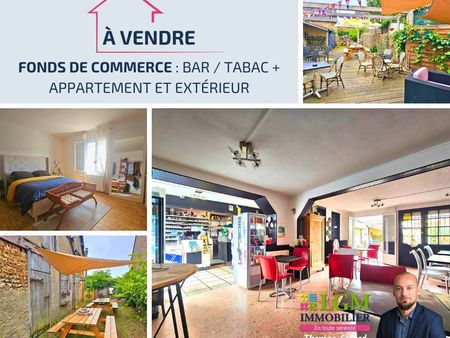 ensemble fonds de commerces et partie privative avec terrasse et jardin - proche châteaudu