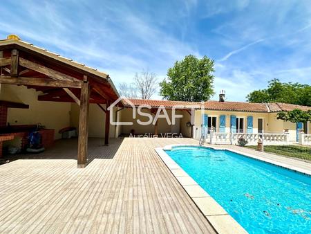 villa t5 plain-pied avec piscine et cuisine d'été