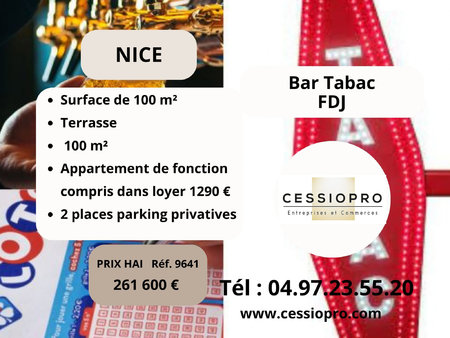 06 nice bar tabac fdj appartement de fonction