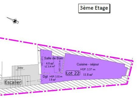 studio 17 m² lons le saunier rue du commerce à rénover