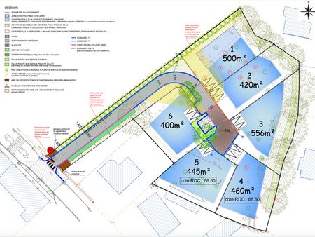 terrains constructibles: 400 à 556m2. pluvigner