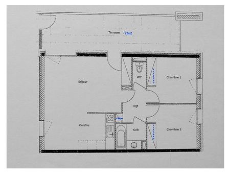 blagnac – t3 avec terrasse 20m2¬ expo- nord