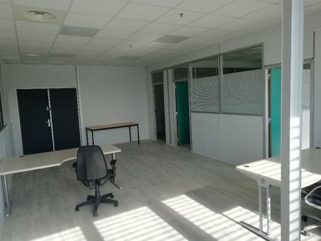 85 m² / 864 euros / bureau fermé / climatisé / site gardienn