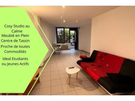 ☎ a saisir cosy studio meublé ⛱ dispo tassin69 horloge☀️centre ⛱ proche des écoles