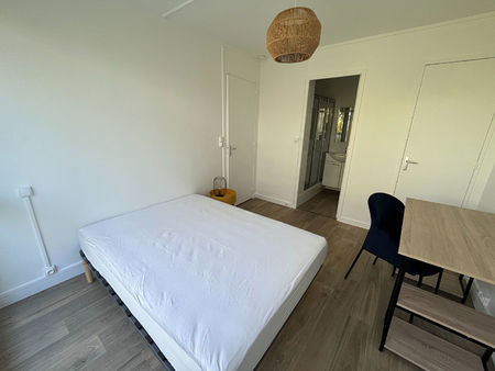 rennnes villejean - chambre avec sa salle d'eau privative dans appartement type 5