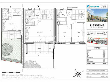 b10 esseine : f3 en duplex