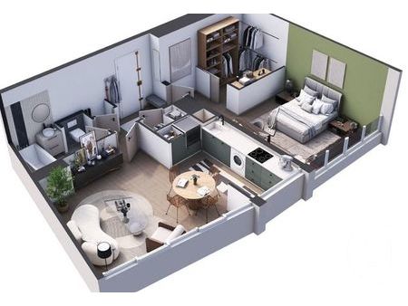 appartement f2 à vendre - 2 pièces - 53 63 m2 - paris - 75015 - ile-de-france