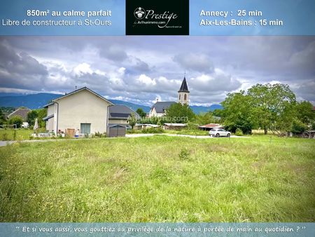 vente terrain 850 m2 à cusy