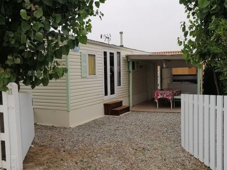 vends mobil-home avec terrain dans camping gruissan pech rouge