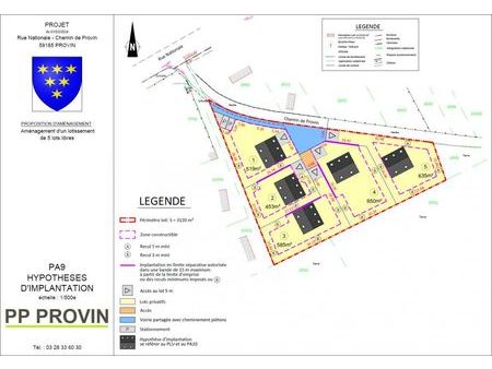 terrain 585 m² provin