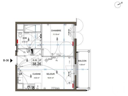 appartement f2 à vendre - 2 pièces - 38 26 m2 - cormeilles en parisis - 95 - ile-de-france