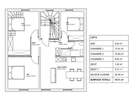 appartement t4 à vendre - 4 pièces - 74 96 m2 - st quentin fallavier - 38 - rhone-alpes