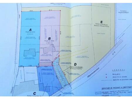 terrain constructible de 7000 m² sur parcelle de 2ha