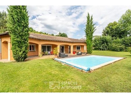 villa de plain-pied avec piscine au coeur du beaujolais