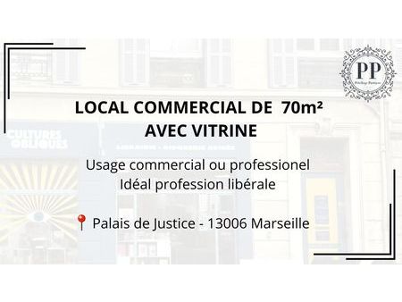 marseille 6ème - proche palais de justice / préfecture - location local commercial 70m² av