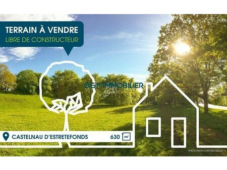 vente terrain à batir 630 m²