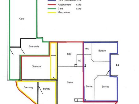 appartement et local commercial 154m²