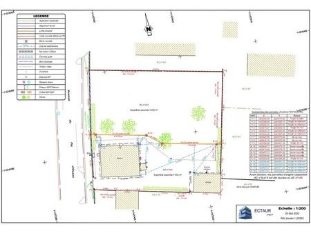 haut de billere terrain à bâtir 620 m2