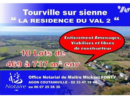 terrain 469 m² tourville sur sienne