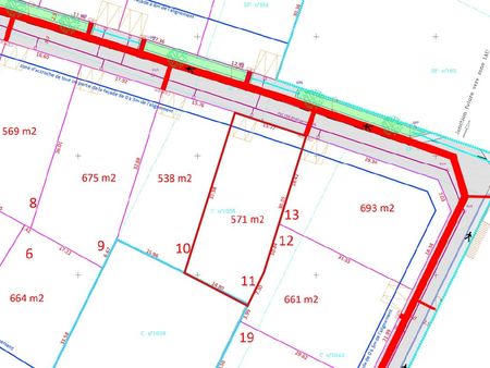 terrain viabilisé de 571 m²