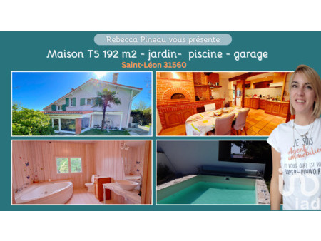 vente maison piscine à saint-léon (31560) : à vendre piscine / 192m² saint-léon