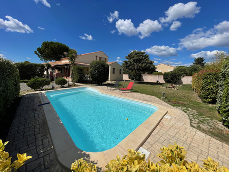 34480 saint-géniès-de-fontedit  villa de 160 m2 avec terrain de 1300 m2  4 chambres  pisci