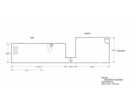 local commercial bd de la boissière - montreuil