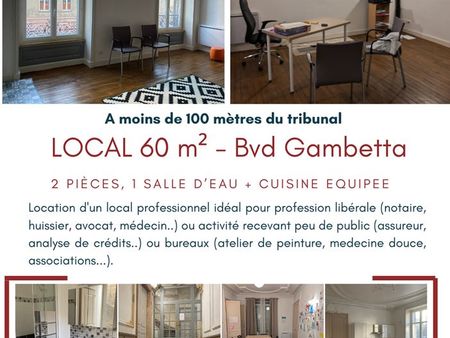 location local professionnel au 65 boulevard gambetta