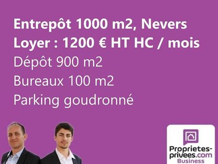 location locaux professionnels 1000 m²