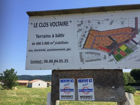 vente terrain 680 m²