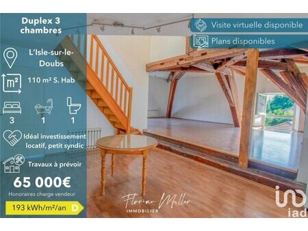 vente appartement 5 pièces de 111 m² à l'isle