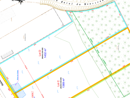 terrain droue sur drouette 1432 m2